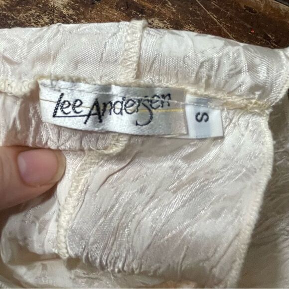 Lee Andersen Romantic Silk Slip Crinkle Dress‎ Fairy Whimsy Goth Art To Wear S - Picture 7 of 7